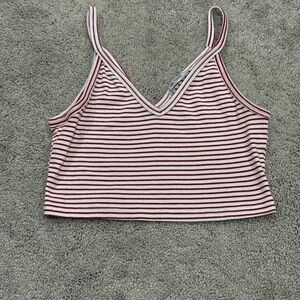 Zara Red and White Striped Camisole